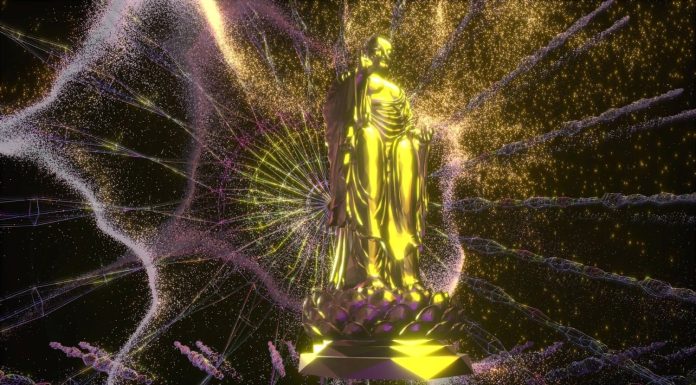 Cyber NamuNamu memadukan mantra Buddha, Musik Elekronik dan visual digital imersif untuk suatu pengalaman spiritual baru.