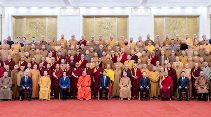 Delegasi Buddhis Tiongkok (BAC) diterima penasihat politik tertinggi Wang Huning.