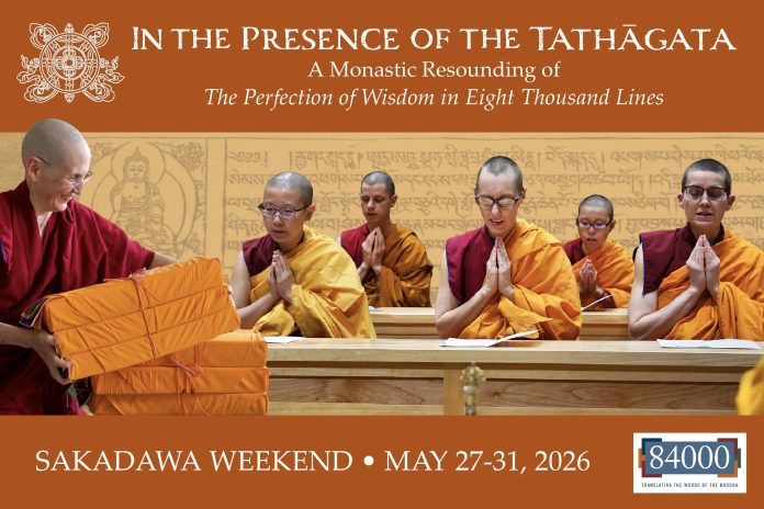 Sutra Prajnaparamita dalam versi Inggris akan dibacakan pertama kali di Vihara Sravasti Abbey, Washington, Akhir Mei 2026. Sutra Prajnaparamita versi bahasa Inggris Lengkap pertama kali akan dibacakan di Vihara Sravasti Abbey, Washington, Amerika (Foto: Sravasti Abbey).
