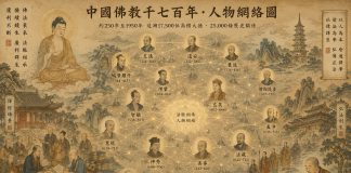 Sejarah Chinese Buddhism melalui pemetaan jejaring Buddhadharma selama 1.700 tahun di Tiongkok.